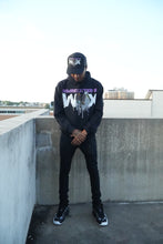 Load image into Gallery viewer, DIWRECKTEDBYWAX - Black/Purple Hoodie