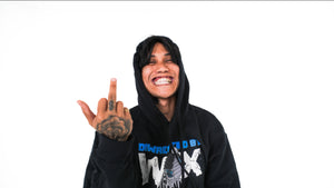 DIWRECKTEDBYWAX - Black/Blue Hoodie